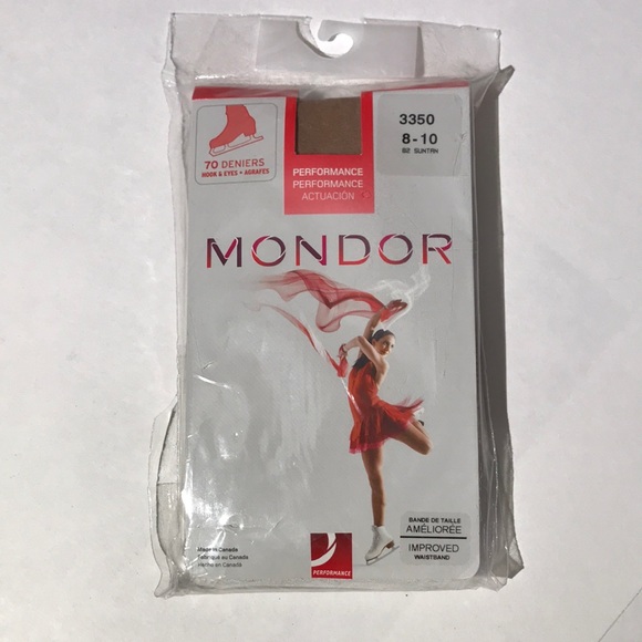 Mondor peformance tights 70 deniers youth 8-10 suntan NEW - Picture 1 of 4